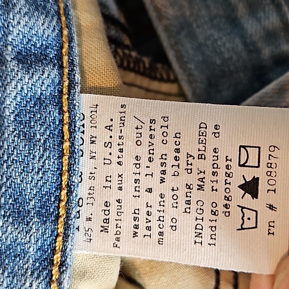 Rag & bone boyfriend jeans moss with holes-25 - Picture 7 of 9